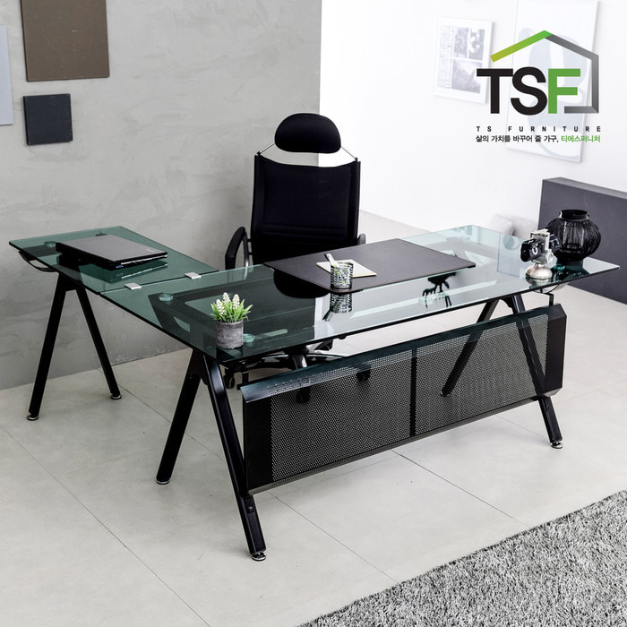 TS-11 법쩐 책상 이선균 책상 강화유리 책상 사무용가구(풀세트)